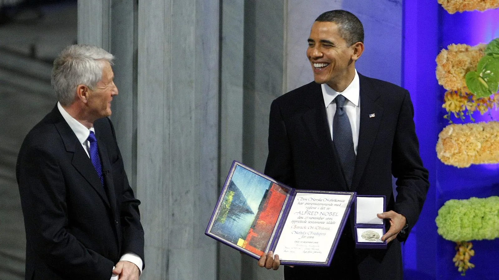 Барак Обама получил Нобелевскую премию мира, 10 декабря 2009 года. Xinhua