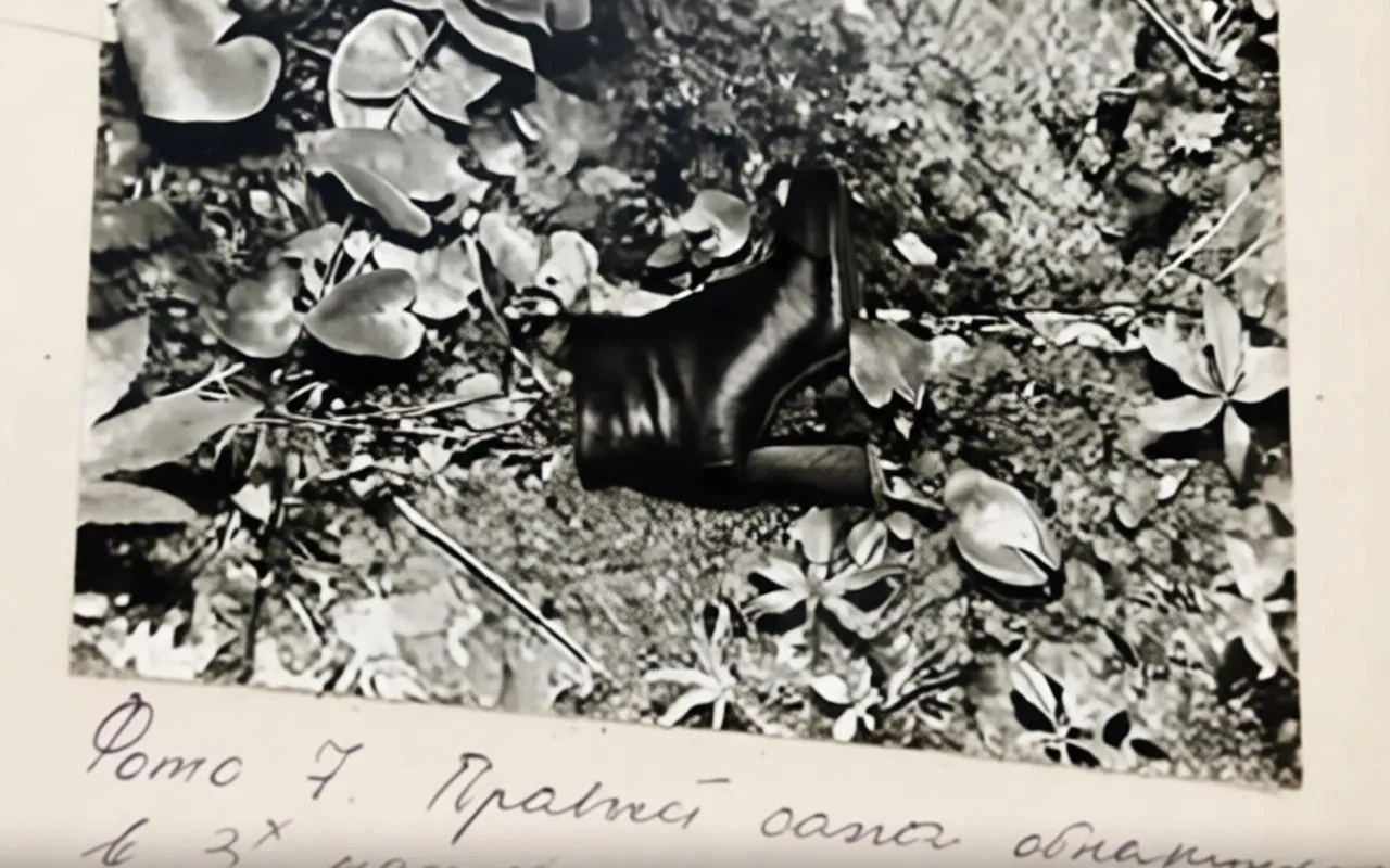 Обувь одной из жертв Шемякова, найденная около тела. Кадр из д/ф