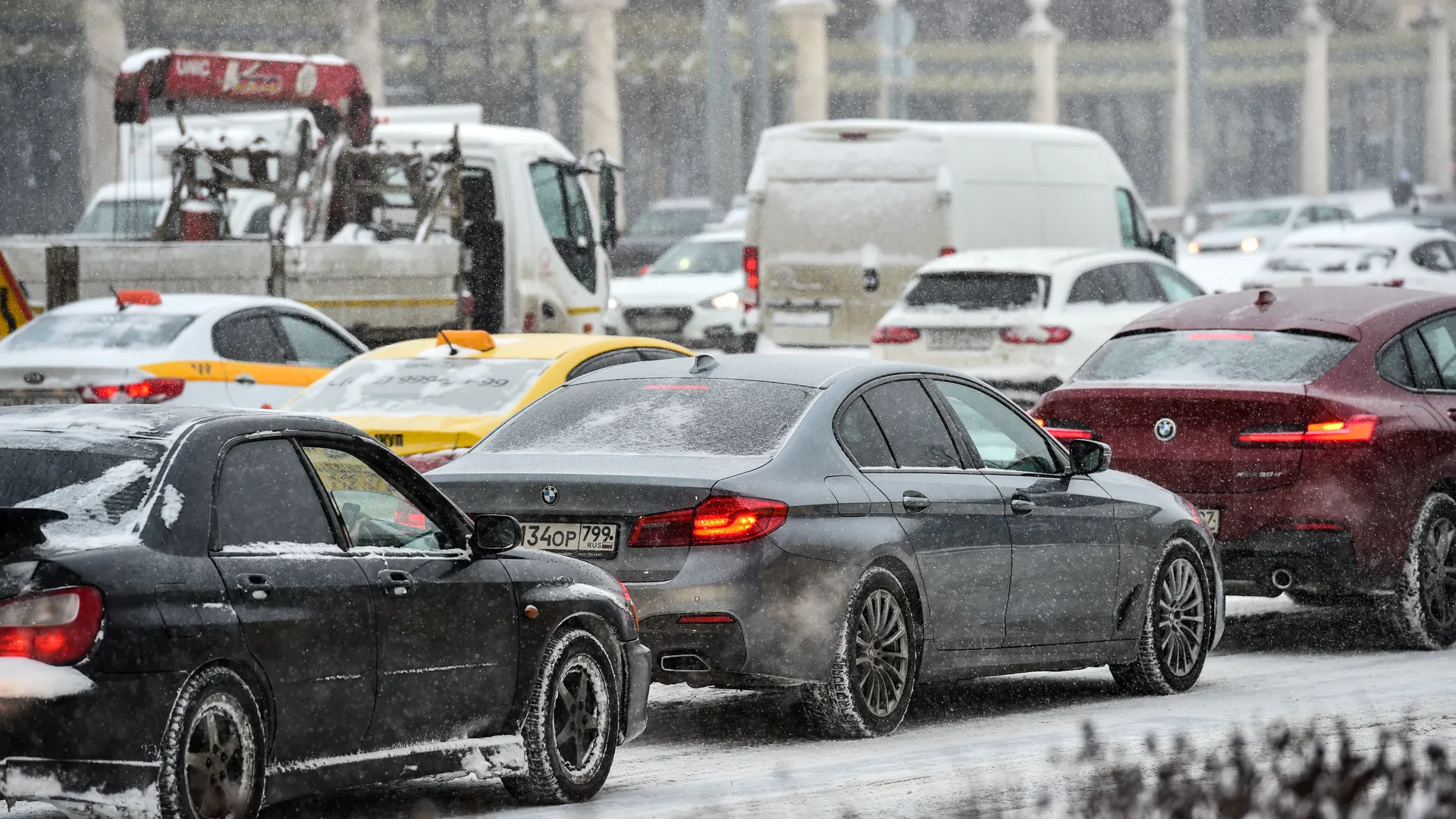 Снегопад в Москве