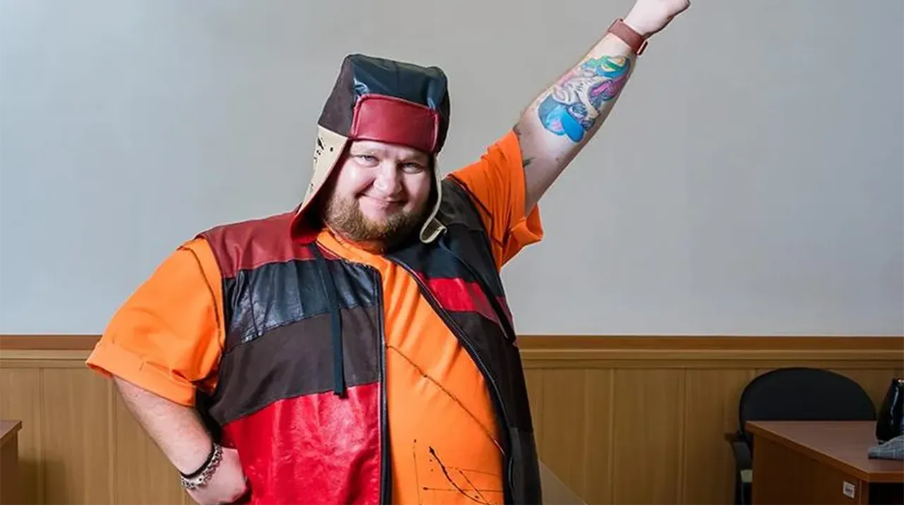 «Пухляш» Дмитрий Красилов на Московской неделе моды в прошлом году. Фото: личный архив Натальи Советской