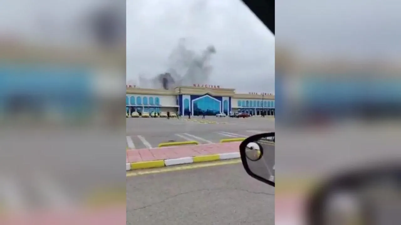 последствия прилета БПЛА в аэропорту Нахичевань