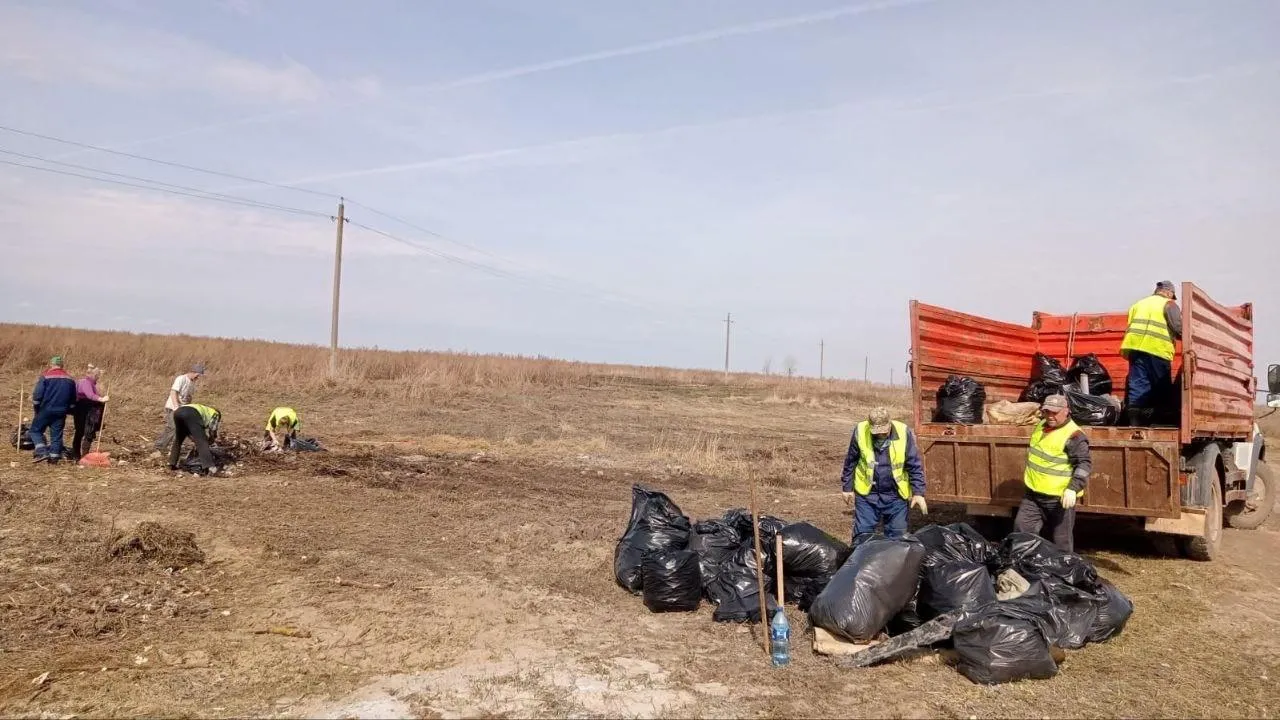 В деревне Умрышенка подмосковной Каширы прошел субботник