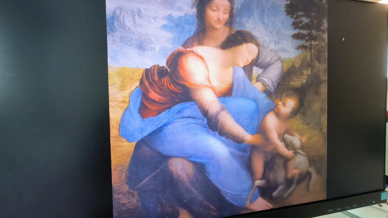 Леонардо да Винчи. Святая Анна с Мадонной и младенцем Христом. Фото: REGIONS