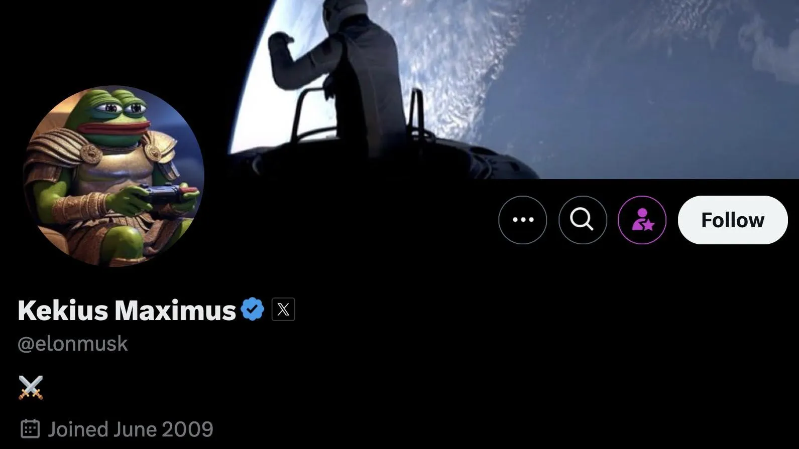 Скриншот аккаунта @elonmusk