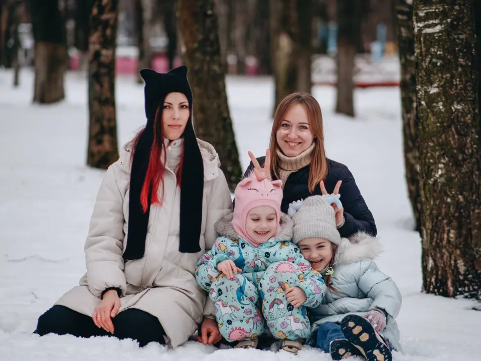 Пример зимней семейной фотосессии в щелковском парке.&nbsp;Фото: Парк культуры и отдыха г.о. Щелково