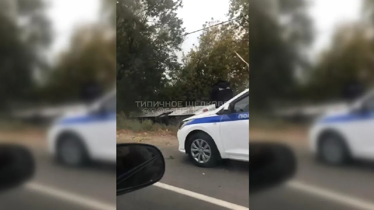 Школьный автобус с 30 детьми опрокинулся на трассе в Щелковском районе Подмосковья