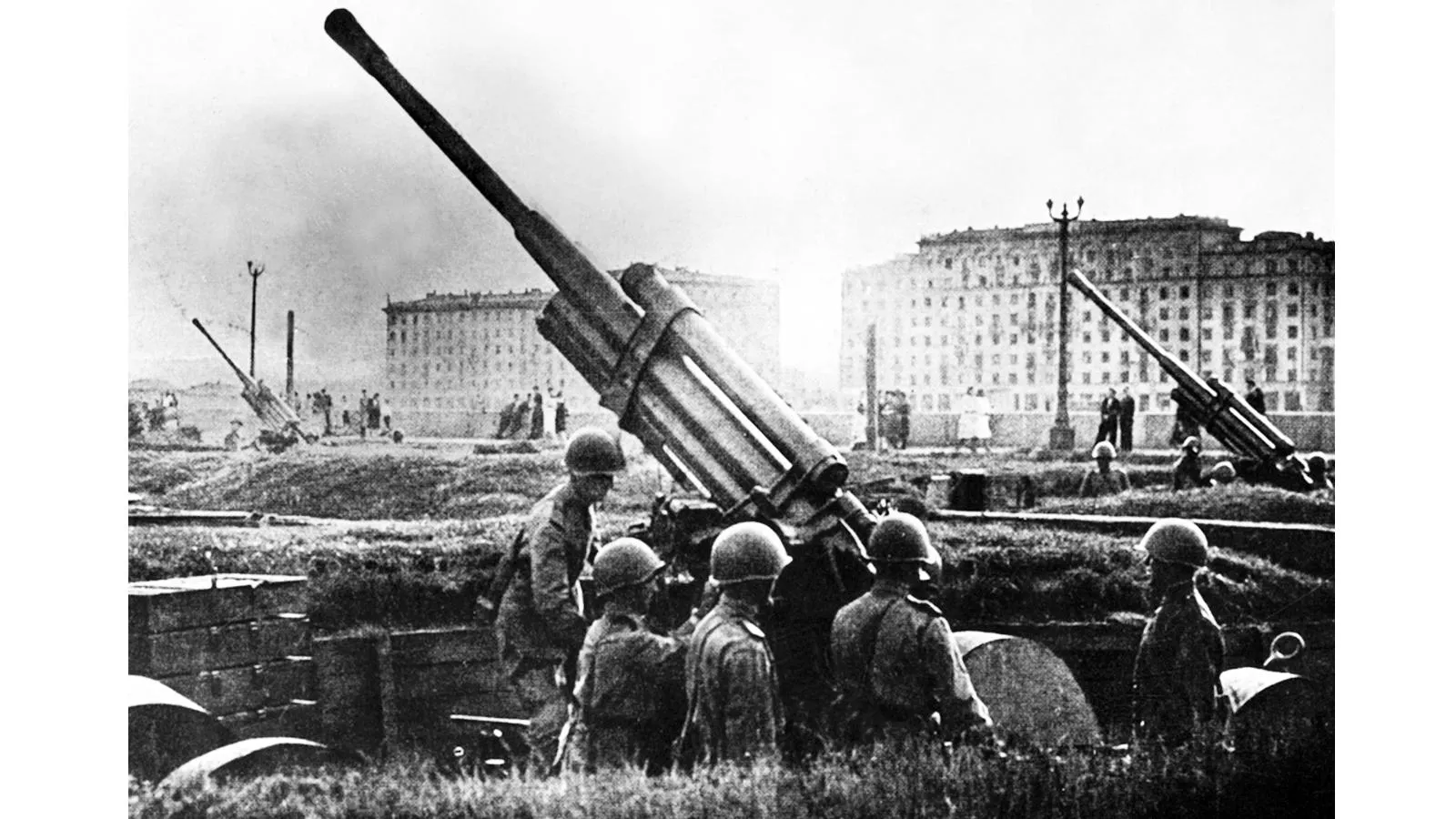 Советские оборонительные позиции под Москвой, 1941 год. Scherl