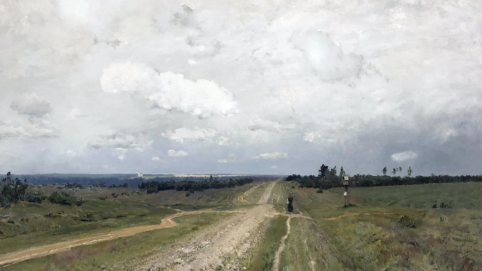 «Владимирка» — дорога, по которой гнали в Сибирь каторжан, 1892 год. Исаак Левитан