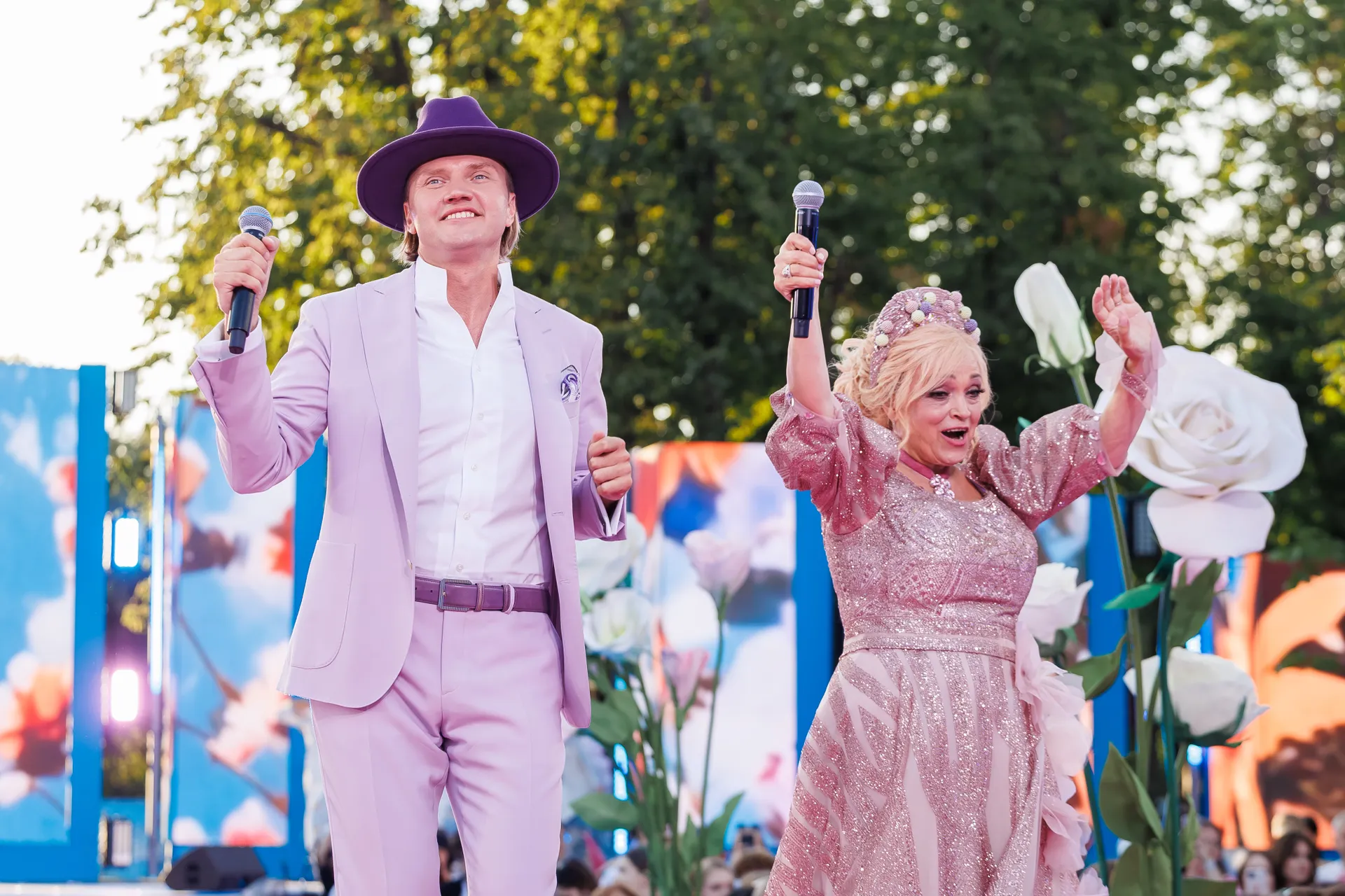 Надежда и Григорий Кадышевы на VK Fest -2024 в московских "Лужниках"