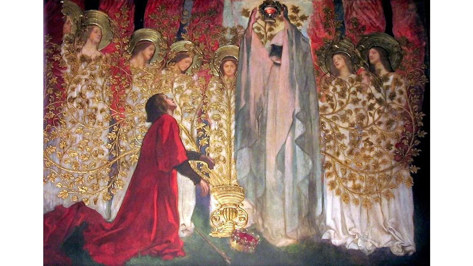 Эдвин Остин Эбби «Галахад находит Грааль», 1895 год