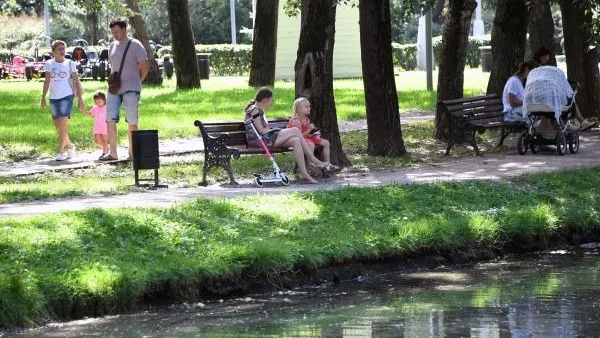 Детская коляска с грудничком упала в пруд в Москве