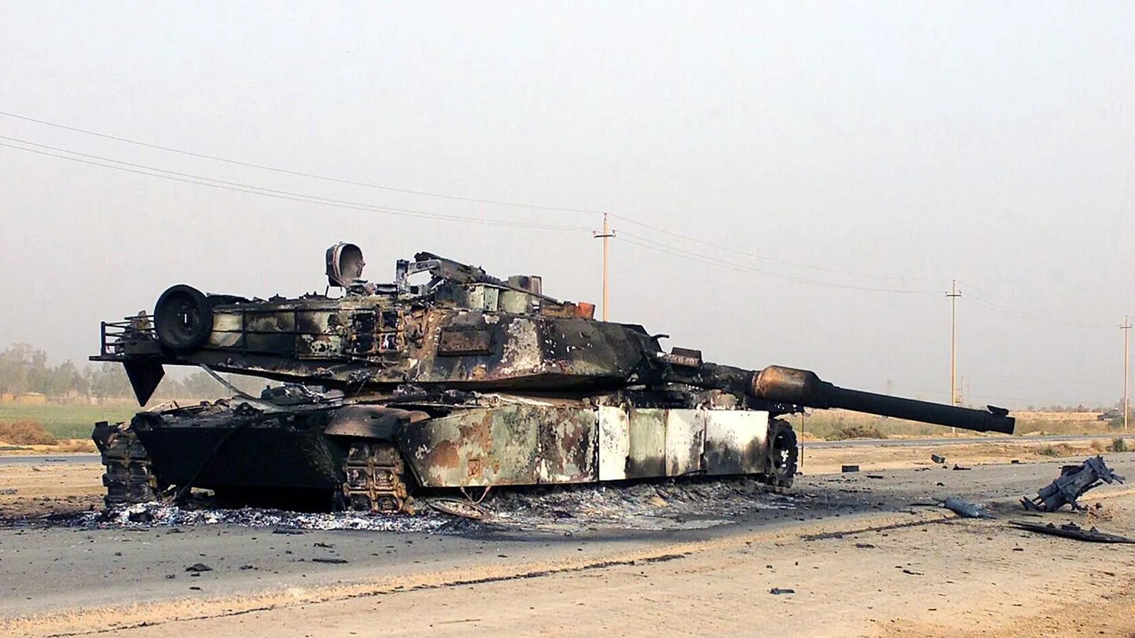 Уничтоженный в Ираке американский танк M1A1 Abrams