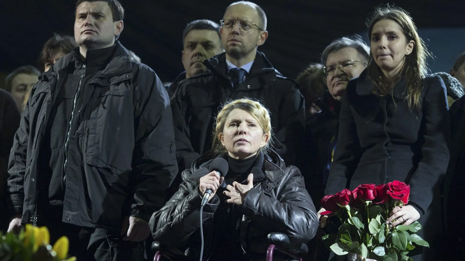 Юлия Тимошенко выступает на Евромайдане, Киев, 22 февраля 2014 года. Michal Burza