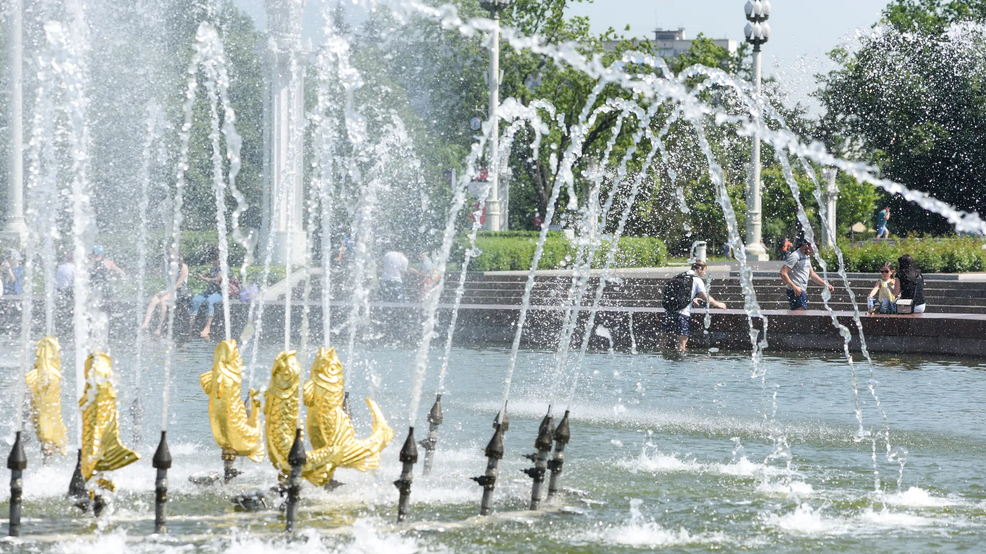 Жаркая погода в Москве