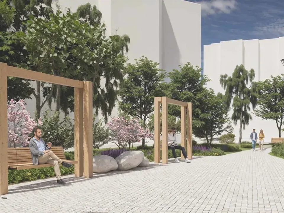 Сквер в микрорайоне Белая Дача. Фото: проектное решение