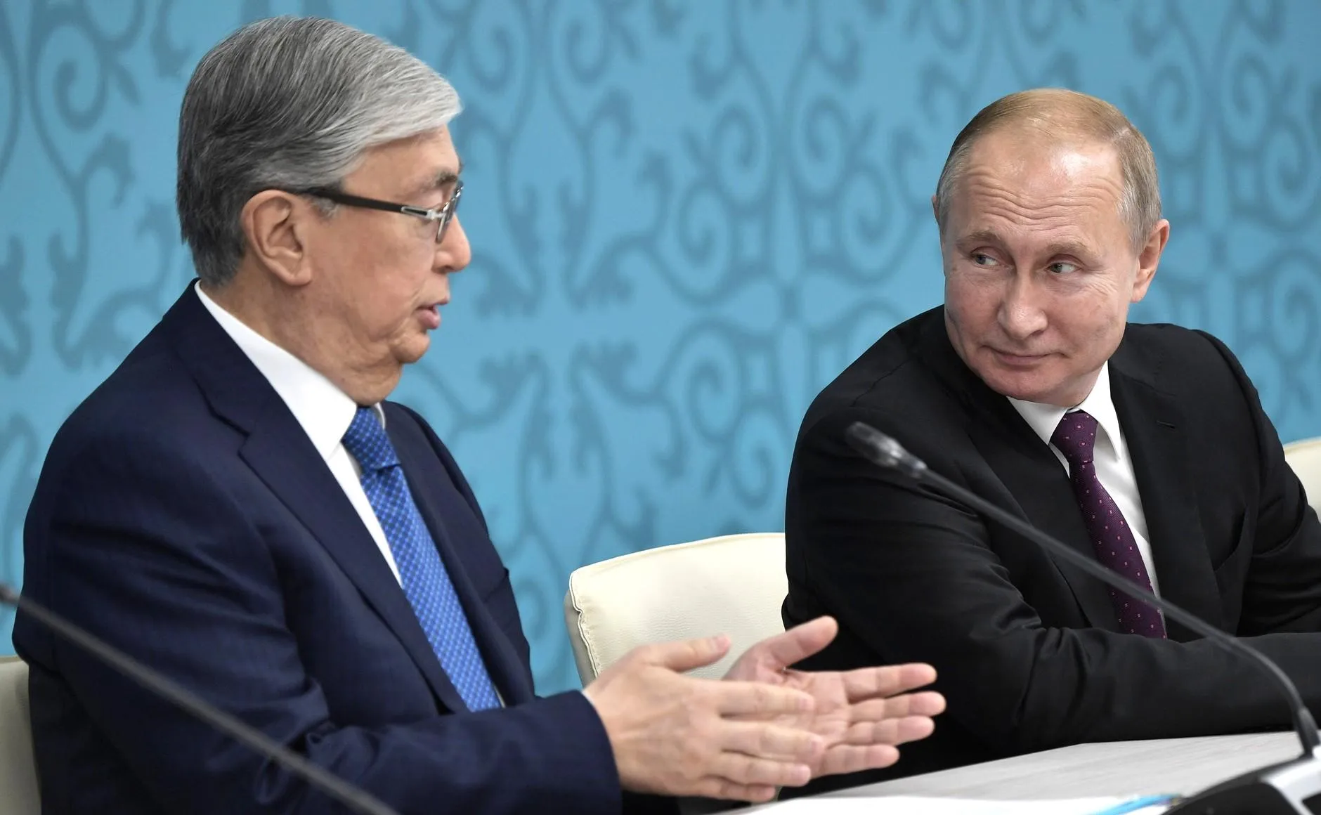 Касым-Жомарт Токаев и Владимир Путин. Kremlin Pool