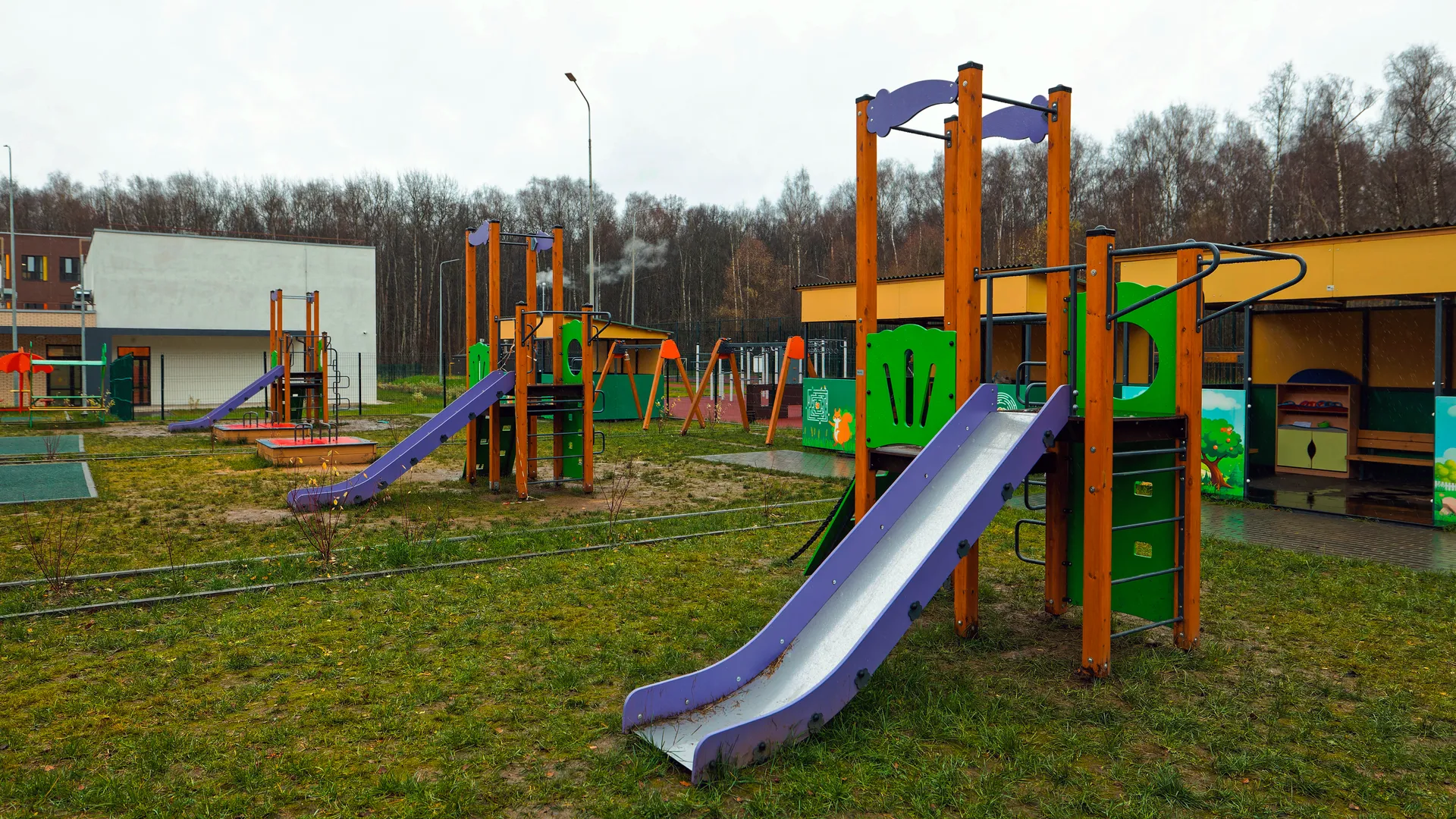 Новый детский сад образовательного комплекса «Бородино» в деревне Бережки округа Подольск
