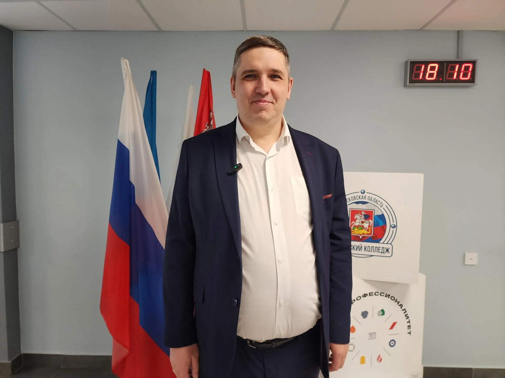 Александр Осадчий, исполняющий обязанности директора Раменского колледжа.&nbsp;Фото: МедиаБанк Подмосковья/Ирина Моисеева