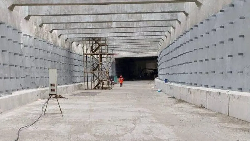 В Жуковском завершили бетонирование тоннеля на площади Громова