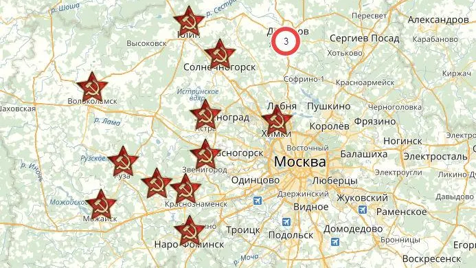 Все «Вечные огни» Подмосковья нанесли на карту