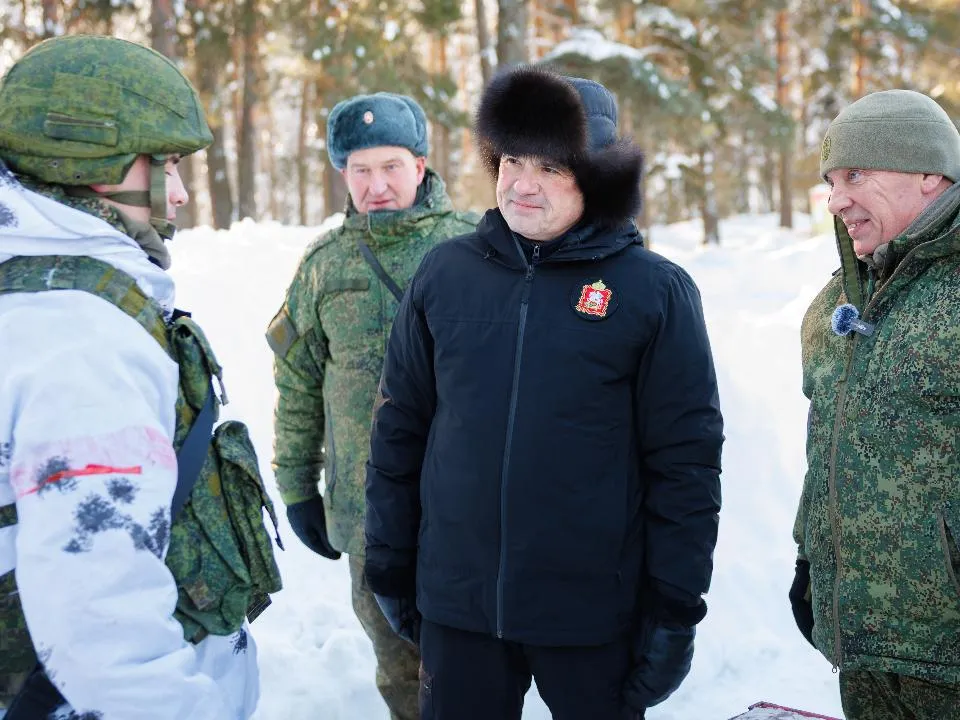 Губернатор Подмосковья осмотрел полигон в Московском высшем общевойсковом командном училище