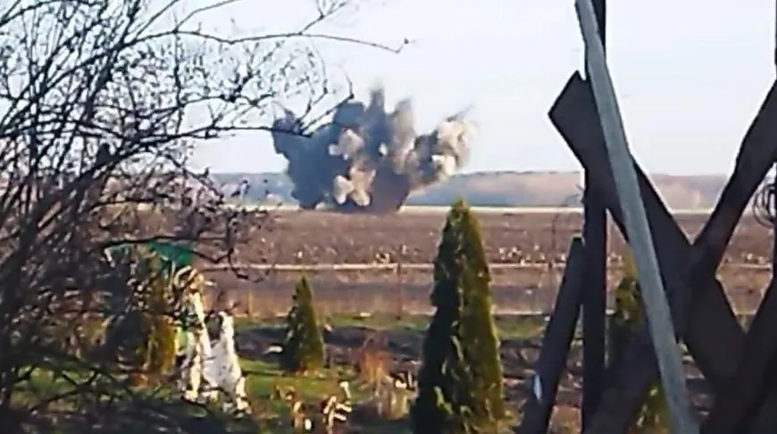Уничтожение боевой части ракеты, упавшей на территории Белоруссии