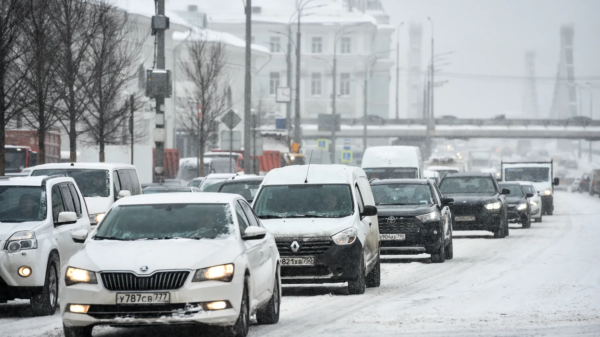Снегопад в Москве