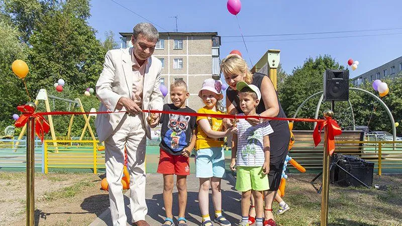 Четвертую детскую площадку открыли в Электростали по программе «Наше Подмосковье»