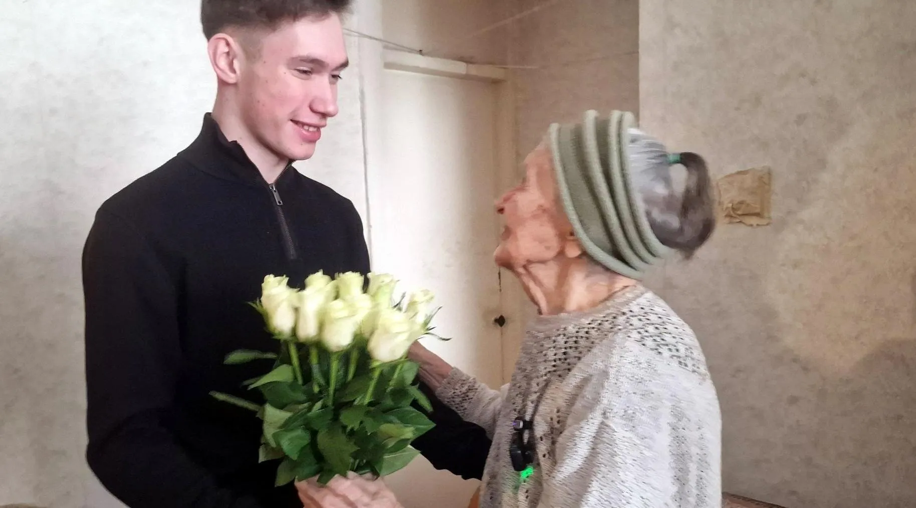 Лидия Черная с правнуком