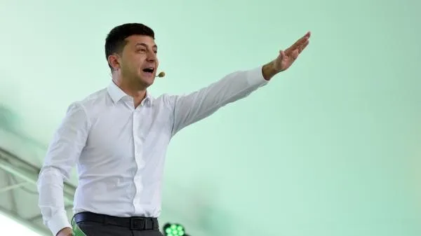 Президент Украины Владимир Зеленский на съезде партии «Слуга народа» в Киеве, 2019 год