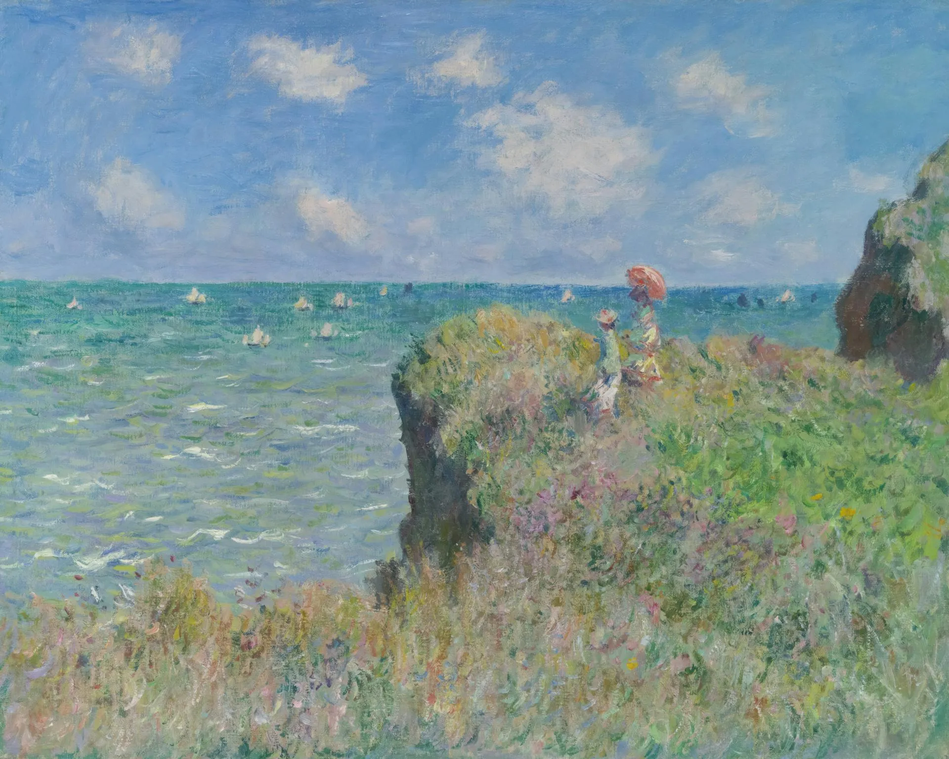 Cliff Walk at Pourville Date: 1882 Artist: Claude Monet French, 1840-1926