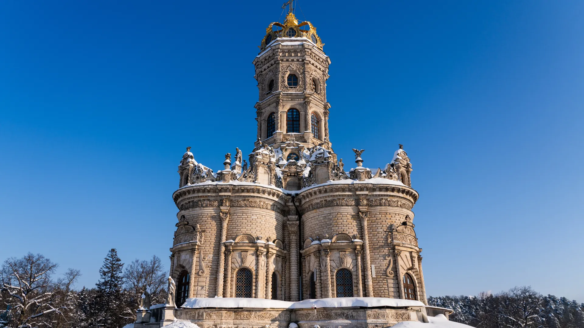 Церковь иконы Божьей Матери Знамение в поселке Дубровицы в Подольске