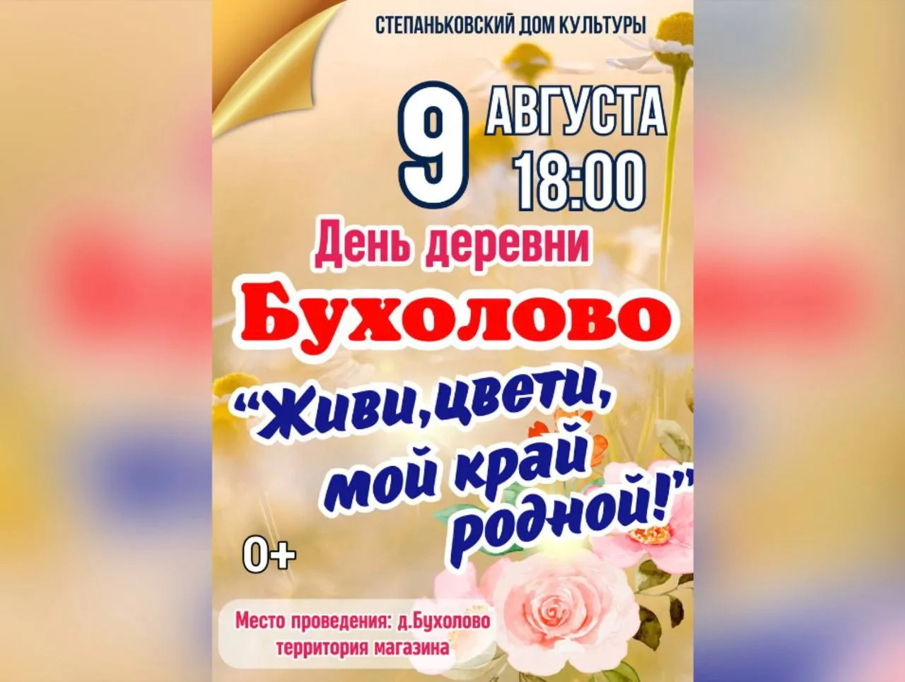 Та самая афиша Дня деревни, которая разлетается по интернету.&nbsp;Фото: Степаньковский ДК