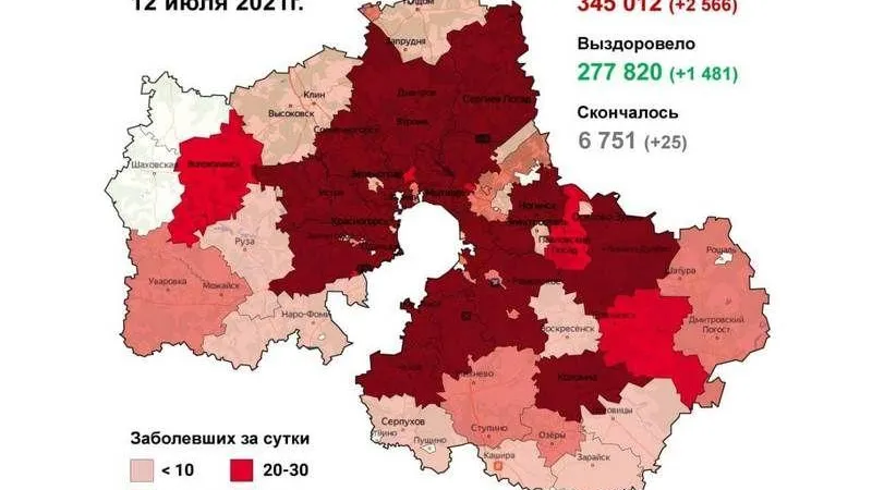 Мытищи и Одинцовский округ стали худшими по COVID-19 в Подмосковье