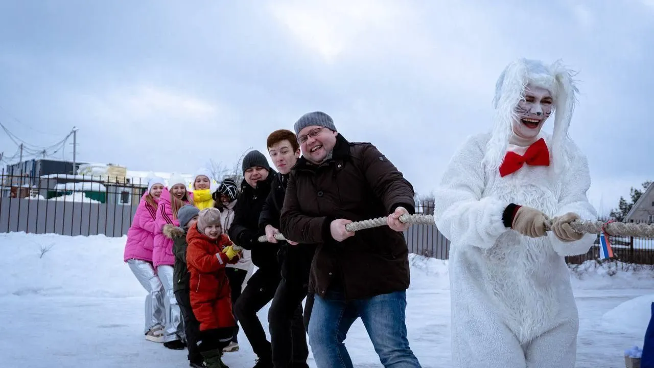 В подмосковной деревне Марусино организовали детский праздник