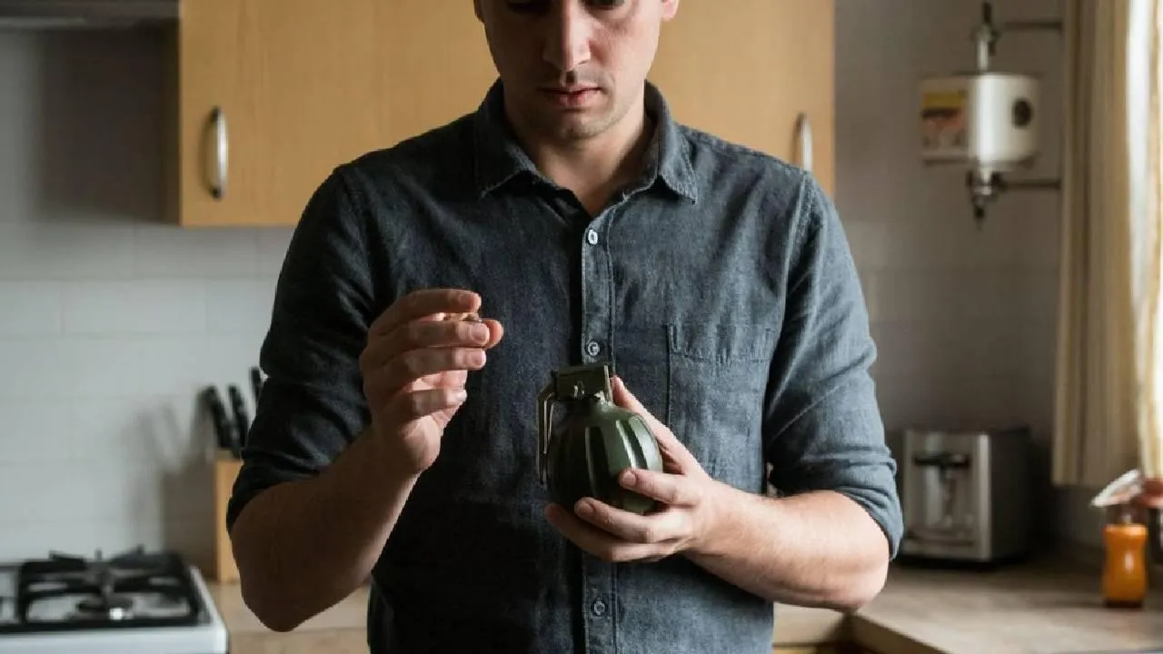 Взрыв в многоэтажном доме: боец ВСУ показал принцип работы гранаты своим детям