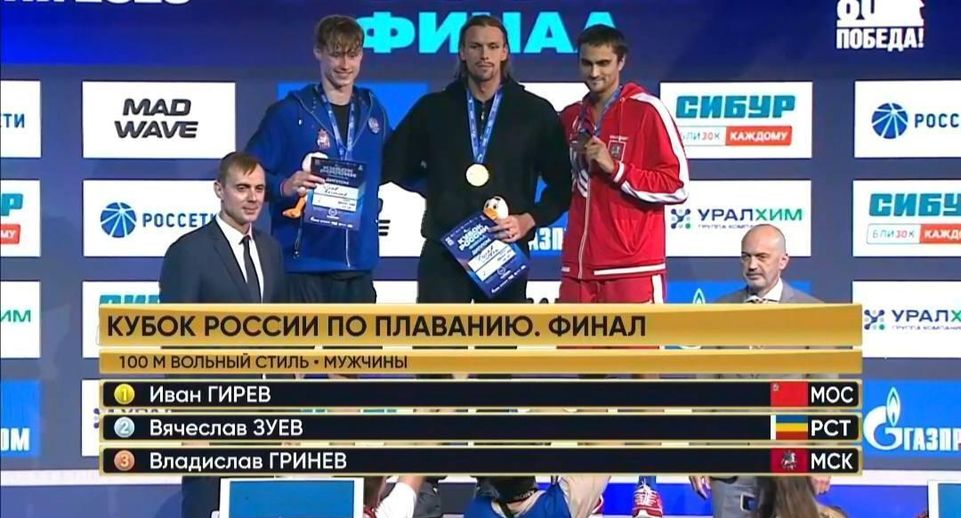 Иван Гирев из Подмосковья победил в турнире за кубок России по плаванию