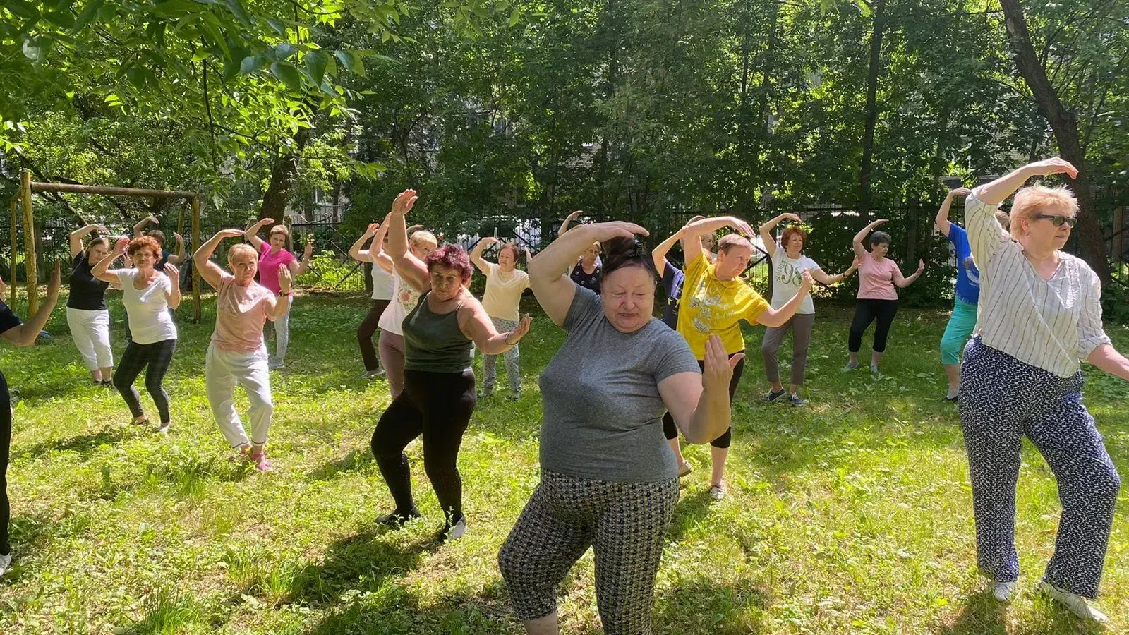 «Долголеты» из Городского округа Пушкинский  осваивают экзотическую гимнастику