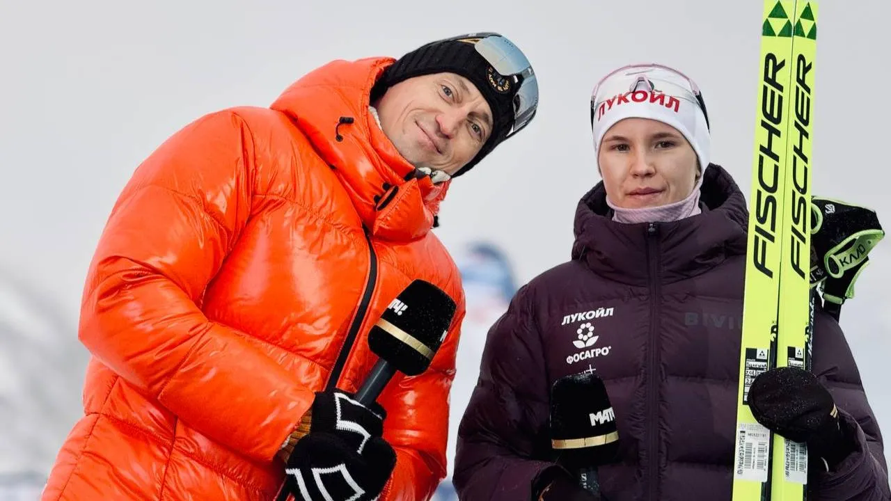 Олимпийский чемпион Александр Легков и Алина Пеклецова