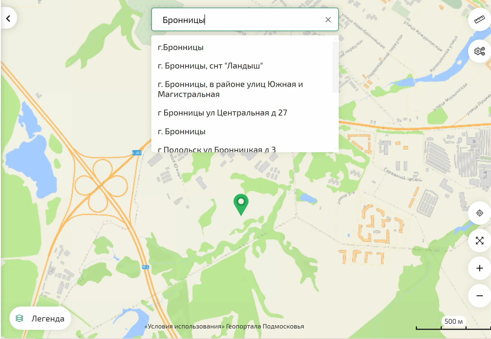 Фото: скан страницы портала rgis.mosreg.ru