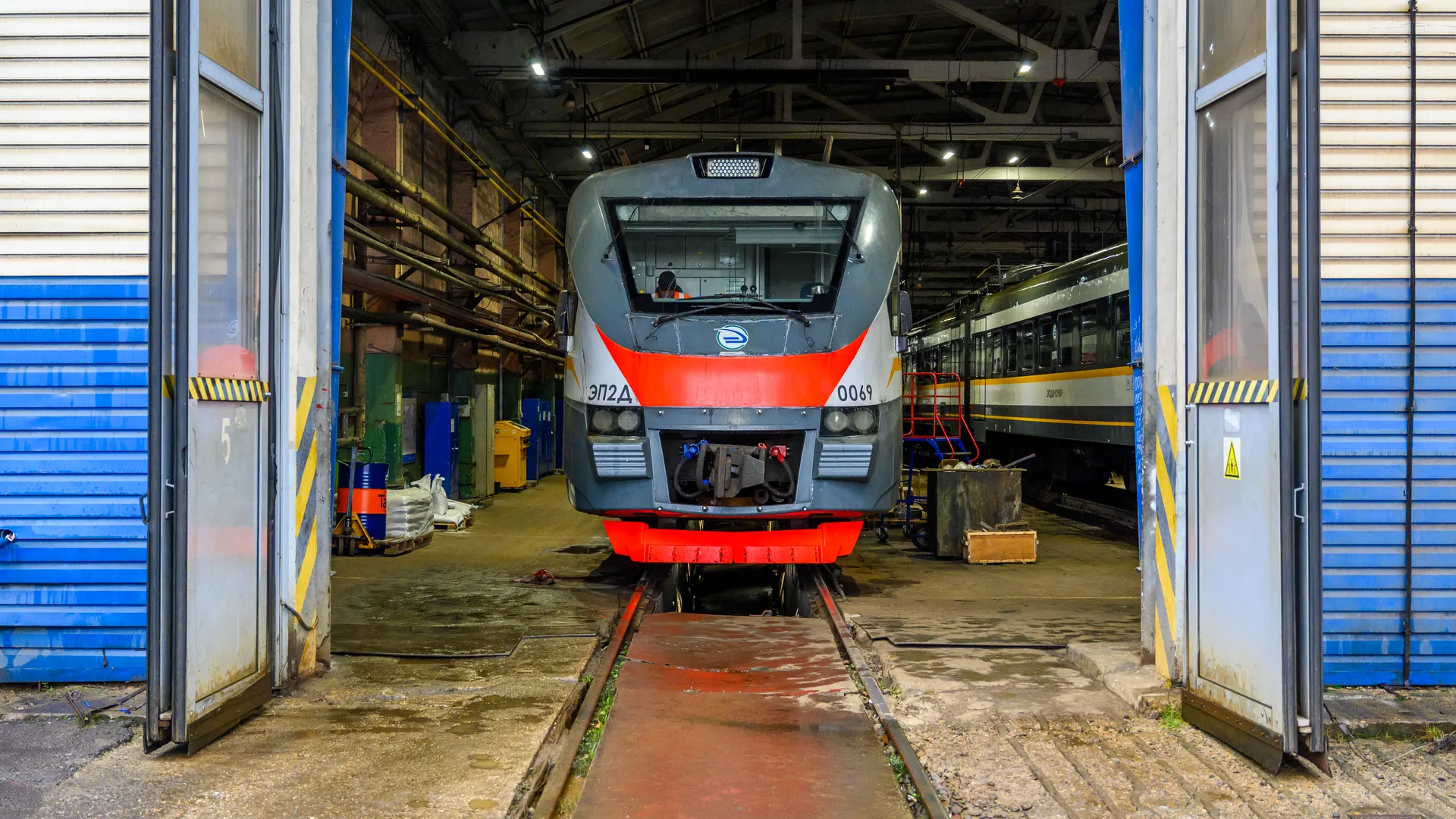 Подготовка поездов МЦД к эксплуатации в зимний период в депо Апрелевка
