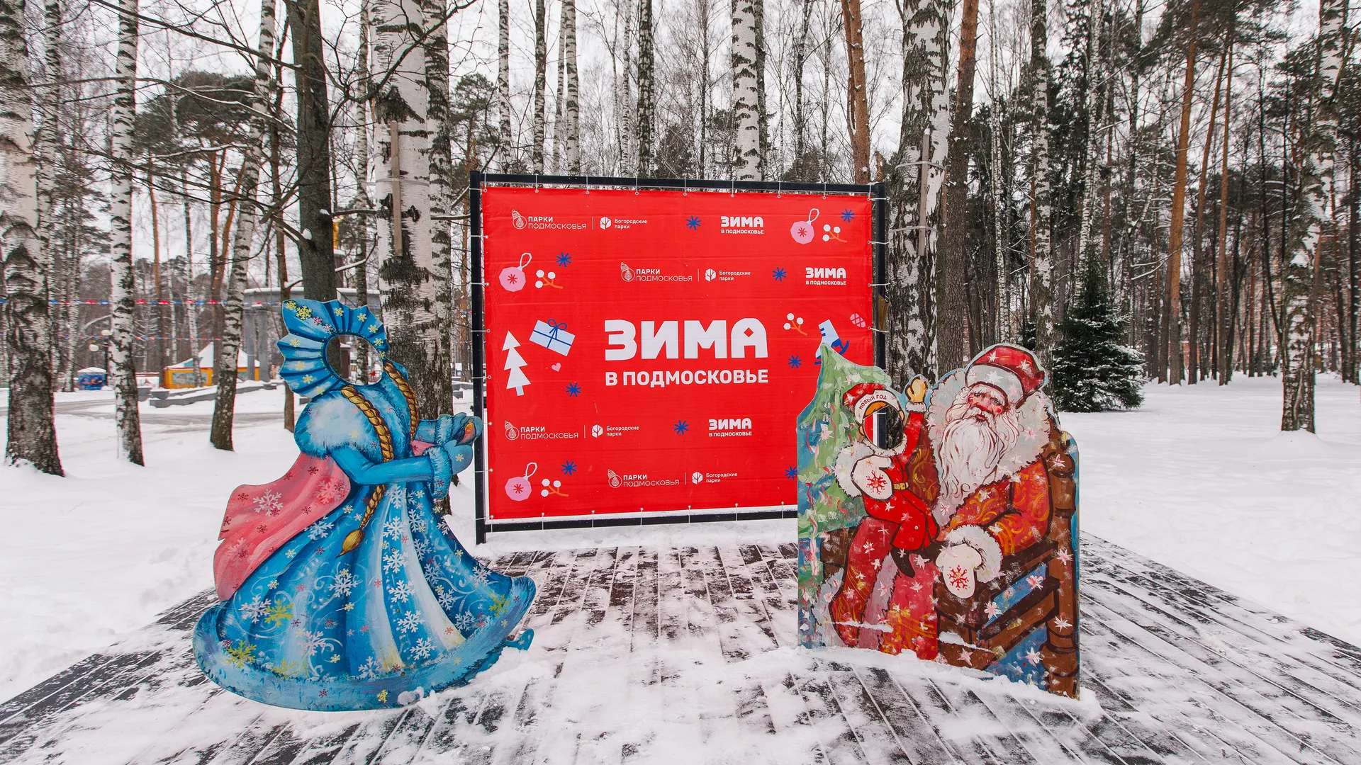 Центральный парк культуры и отдыха в Ногинске зимой