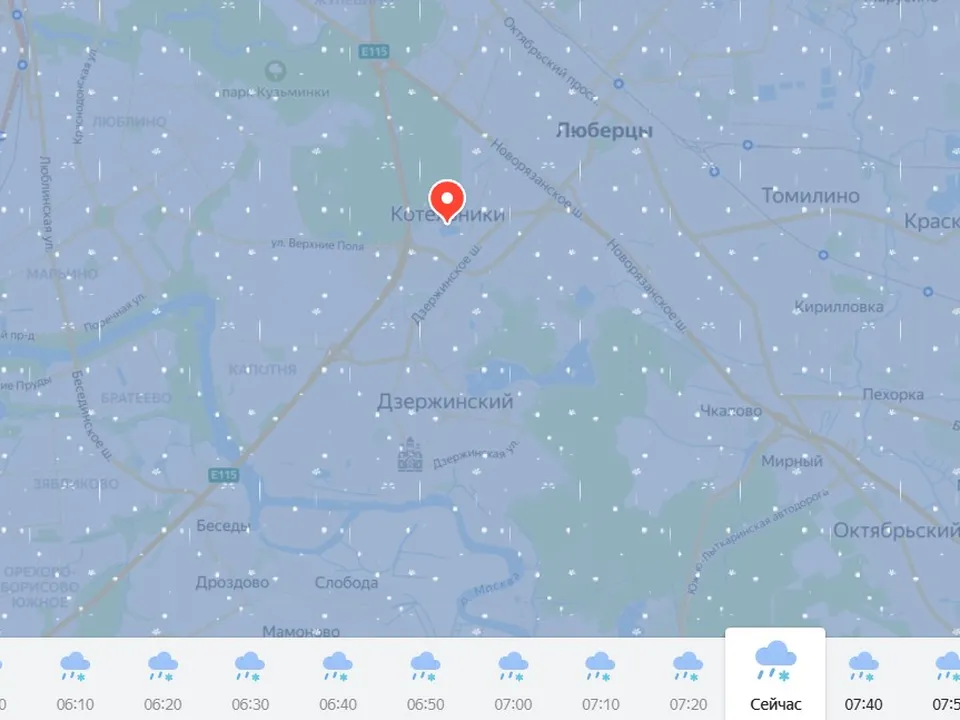 Карта: Яндекс Погода