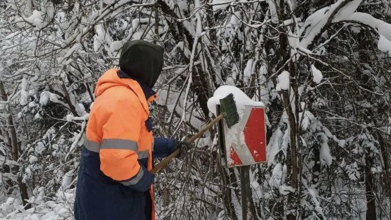 В Подмосковье провели ремонт дорожных знаков