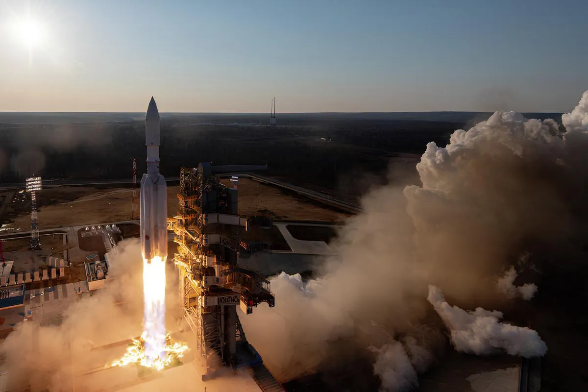 Запуск первой летной ракеты космического назначения «Ангара-А5» с разгонным блоком «Орион» с космодрома Восточный
