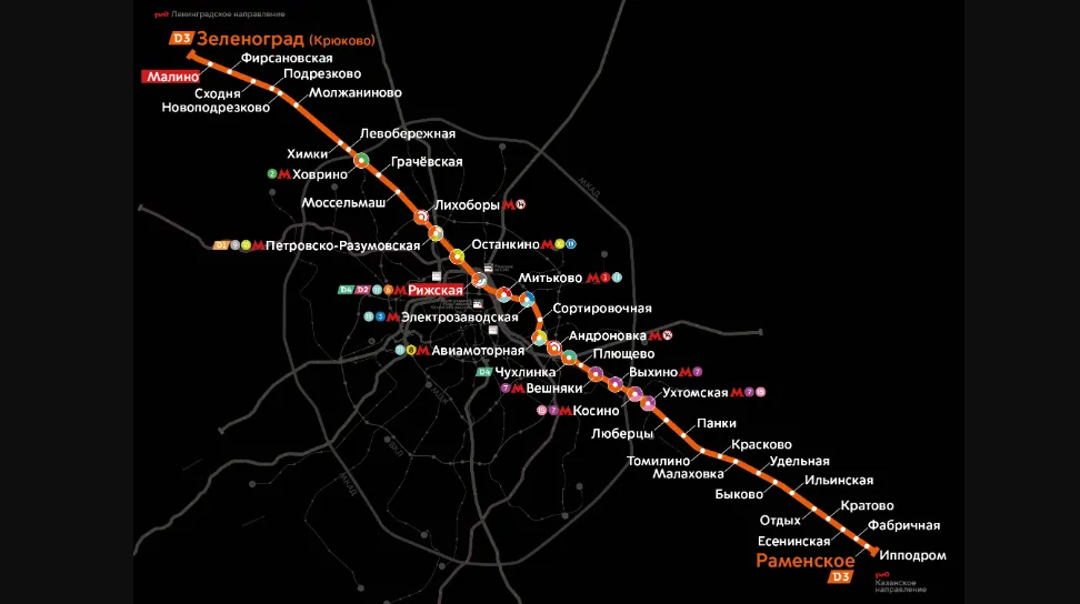 Источник: mcd.mosmetro.ru/ Новая карта МЦД в Подмосковье