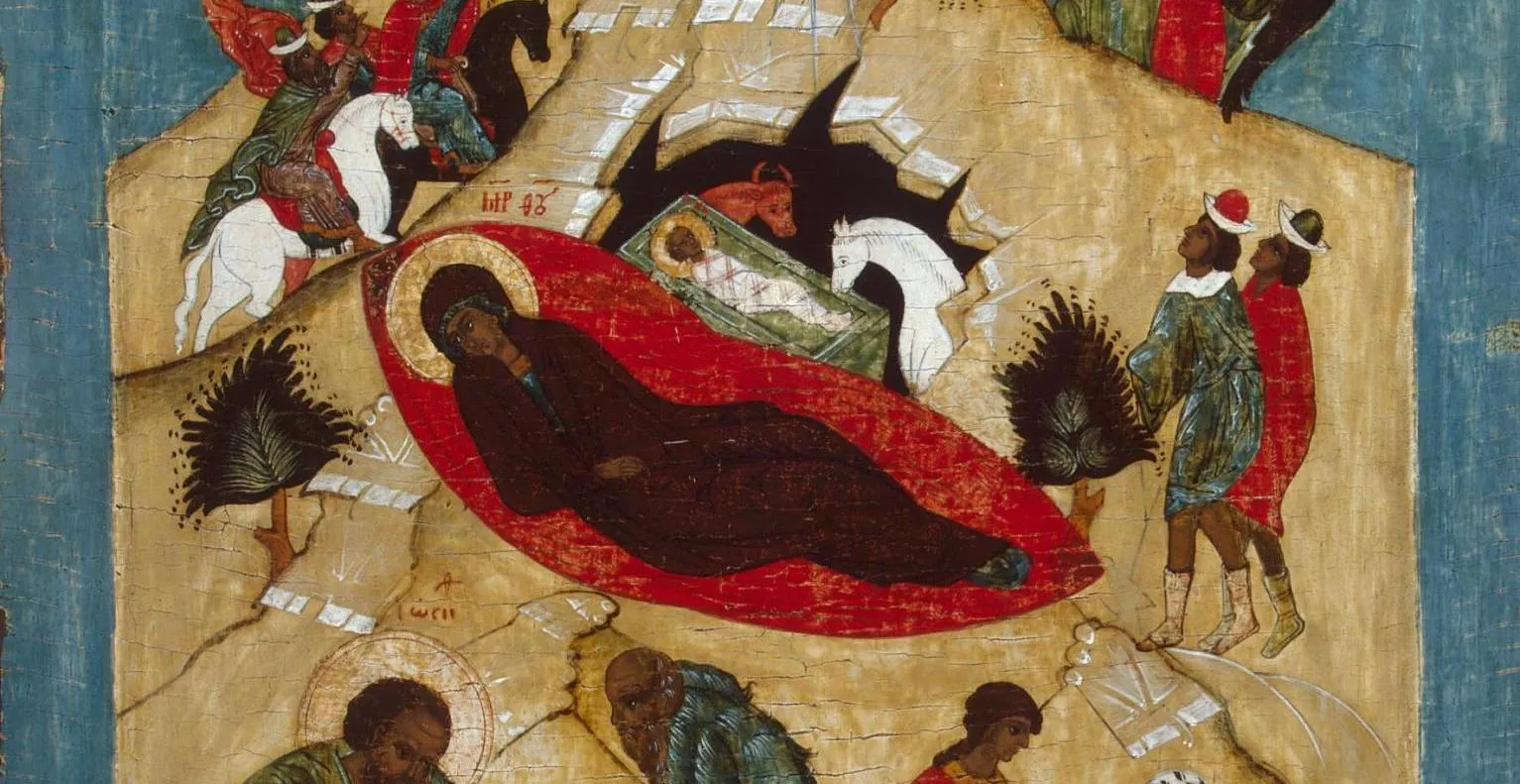 Икона «Рождество Христово», Новгород, XVI век