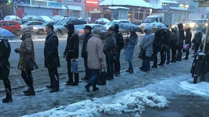 Автобусы Красногорска не справляются с потоком людей