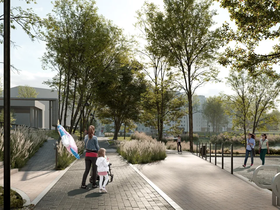 Пруд в микрорайоне Силикат у дома 26. Фото: проектное решение