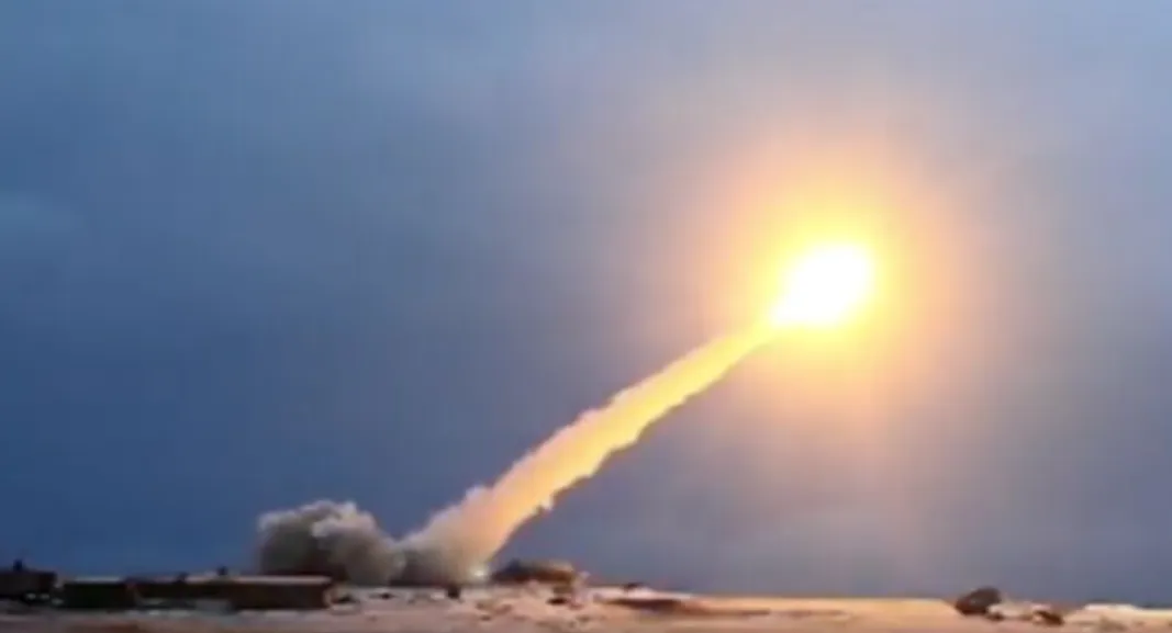 Скриншот с видео испытаний «Буревестника»